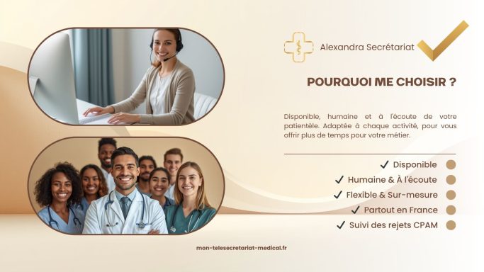 Groupe de personnes souriantes présentant des services et offres d'assistance.